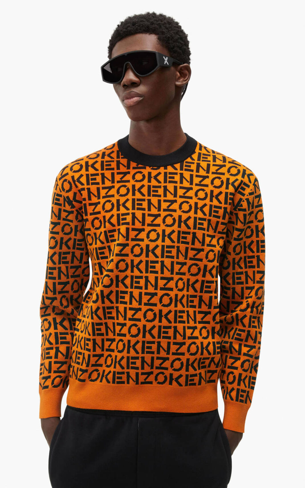 Kenzo Sport monogram Jerseys Hombre Naranjas Oscuro | 9846302-EA